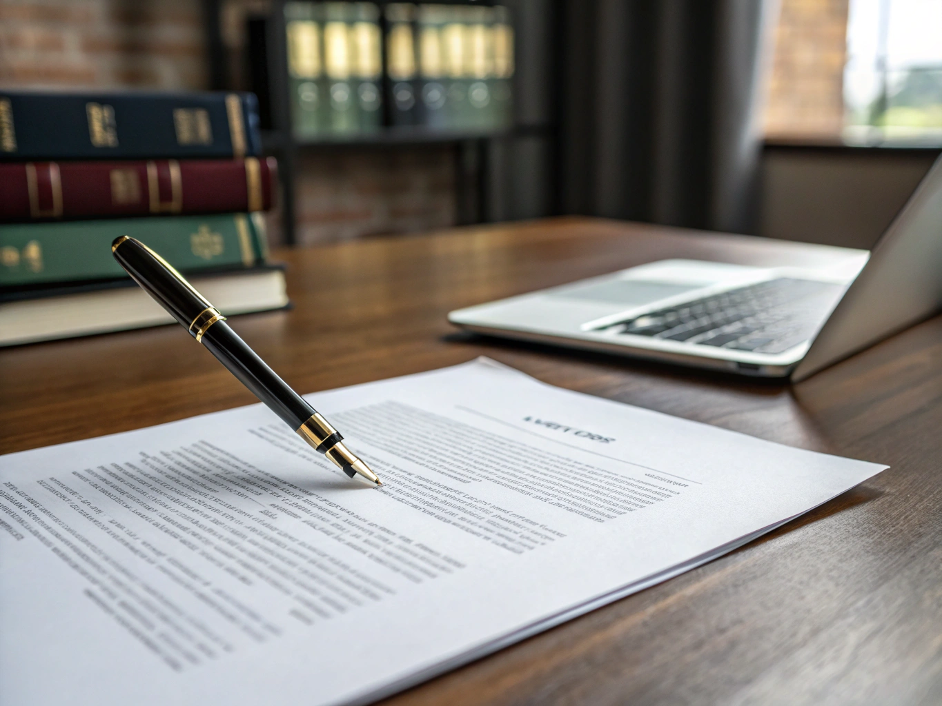 Abogado revisando documentación legal y contratos corporativos certificados