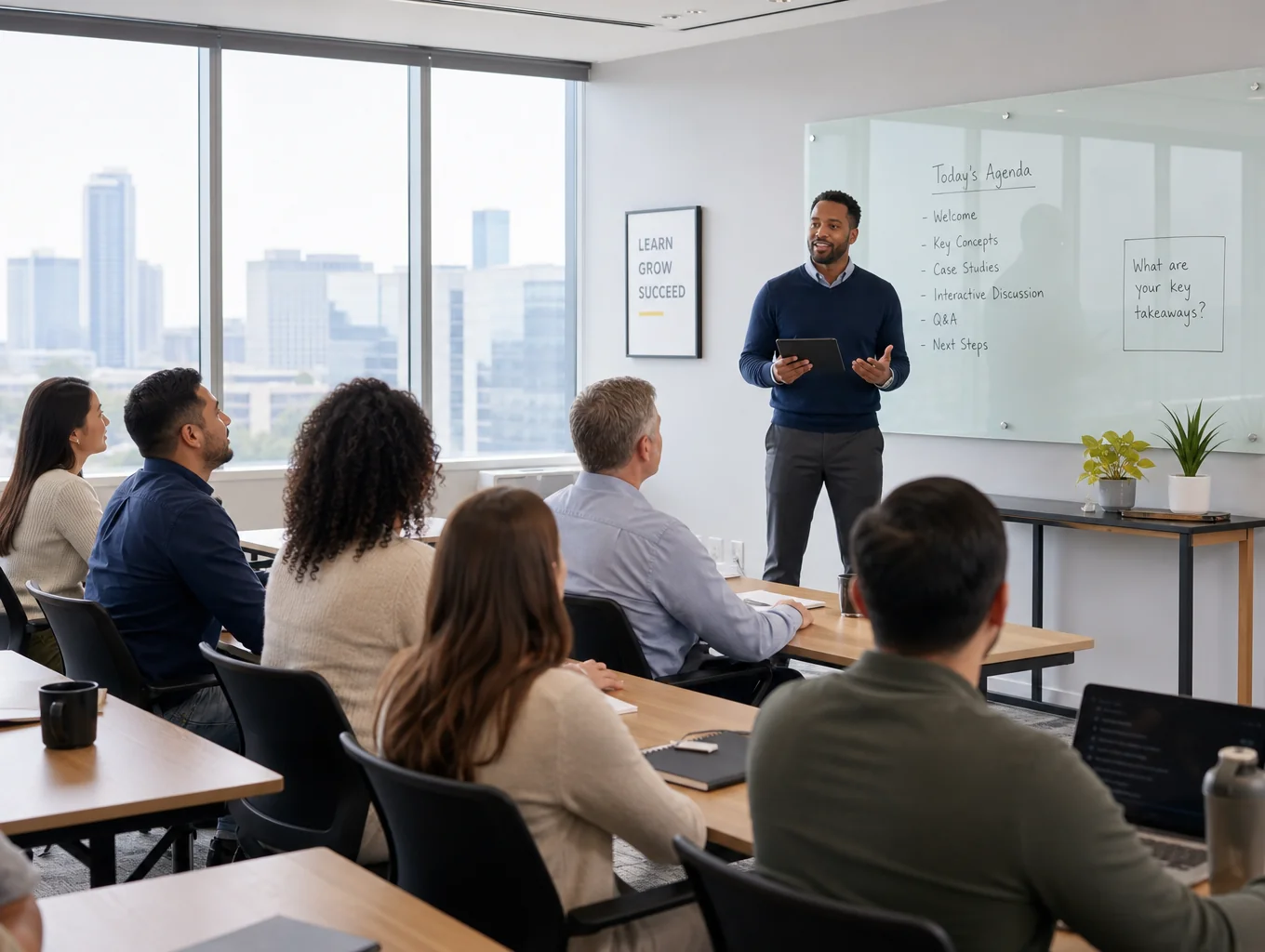 Aula ejecutiva durante una jornada de capacitación profesional